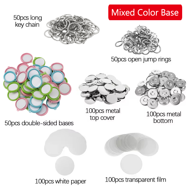 50Pcs/Set DIY Double-Side Key  – обзор и цена Button Badge Blank