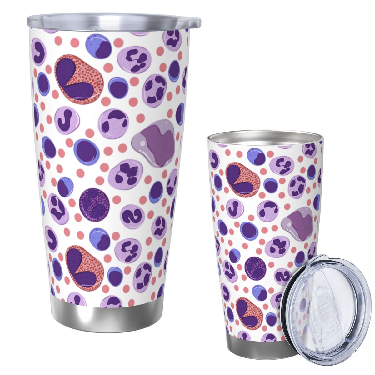 Large White Blood Cell Pattern – обзор и цена Tumbler 20Oz White