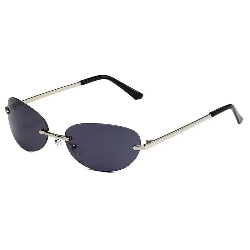 Rimless Oval Sunglasses Women  – обзор и цена Metal Photo Panel