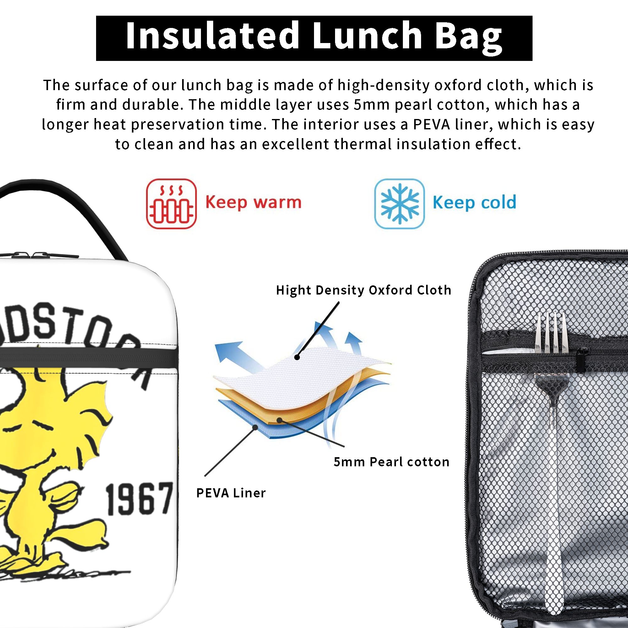 Peanuts Woodstock Snoopy Insul – обзор и цена Tote Bag Sublimation