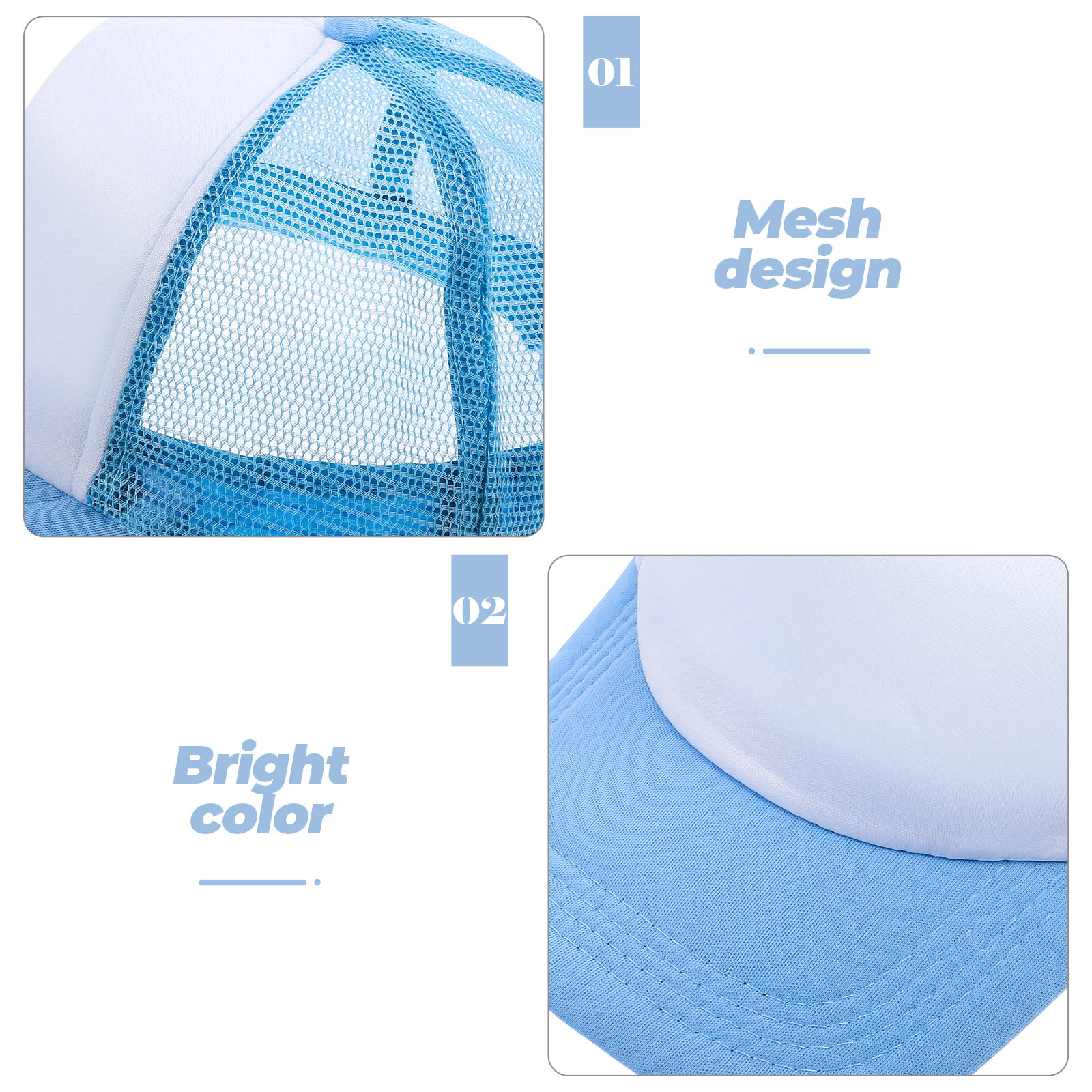 10Pcs Mesh Baseball Hat Blank  – обзор и цена Hat Sublimation Blank