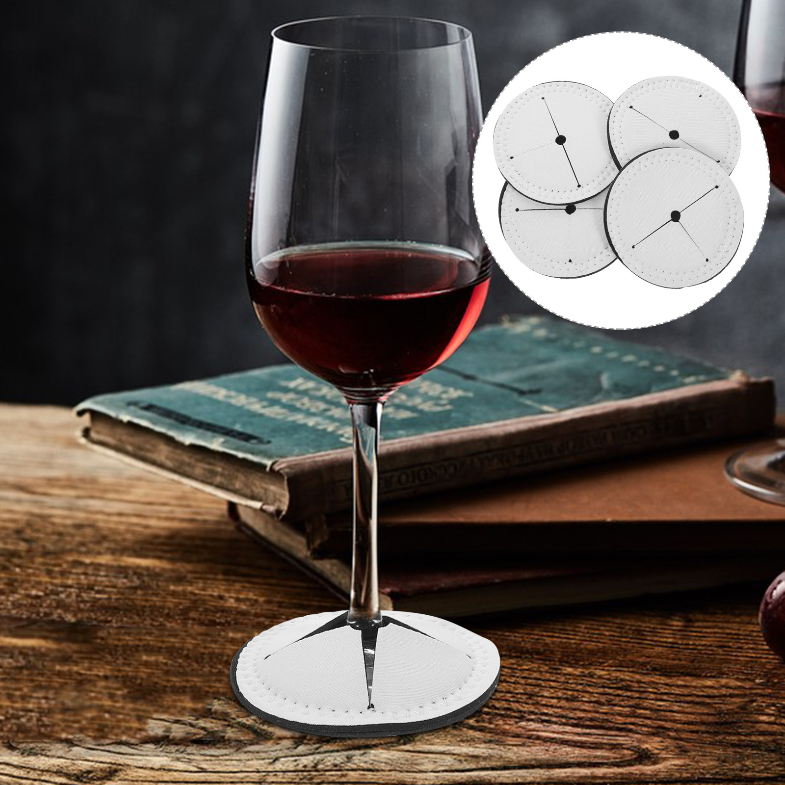 4Pcs Wine Cup Coasters Blank S – обзор и цена Coaster Sublimation Blank