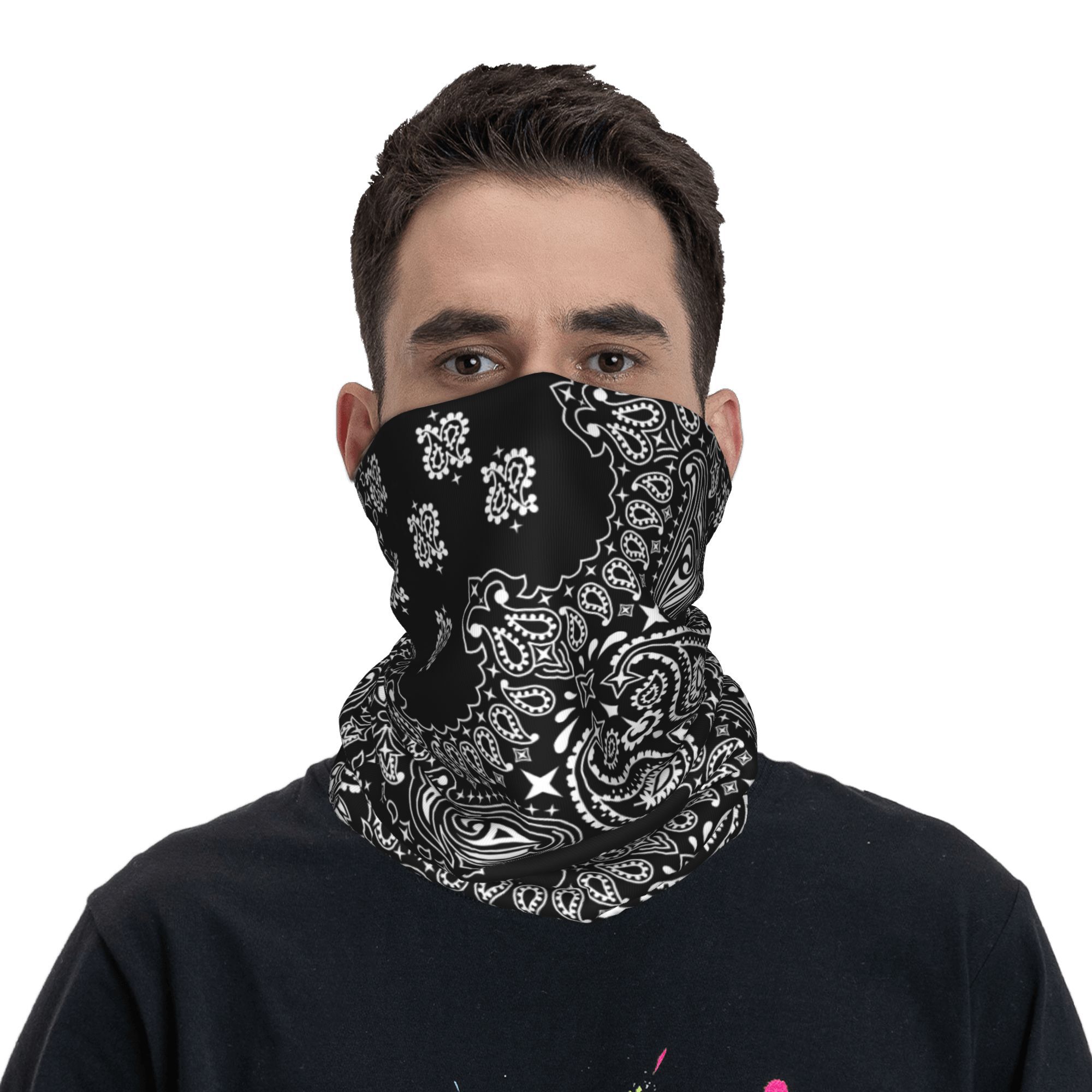 Custom Black And White Paisley – обзор и цена Bandana Blank White