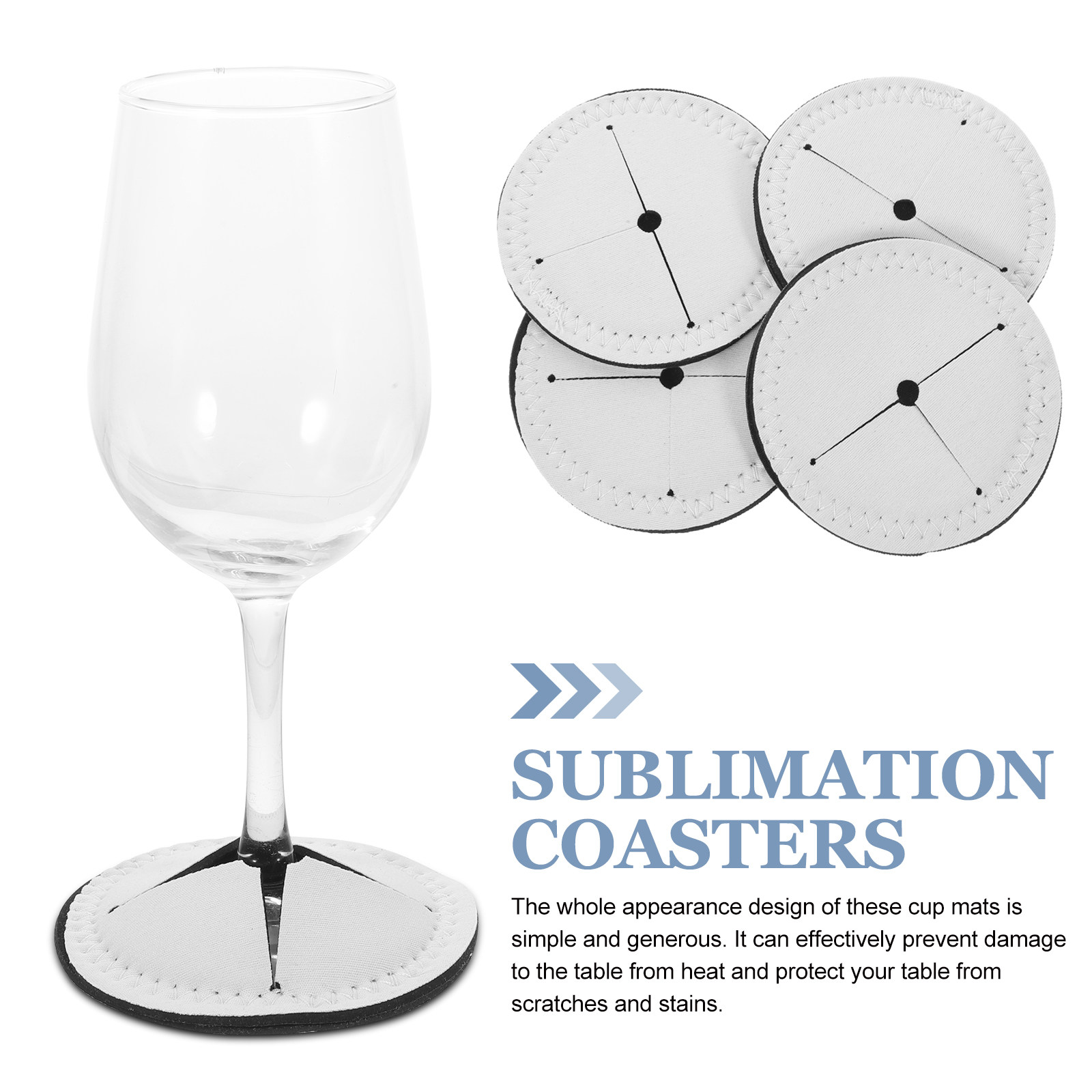 4Pcs Stem Glass Coasters Heat  – обзор и цена Coaster Sublimation Blank