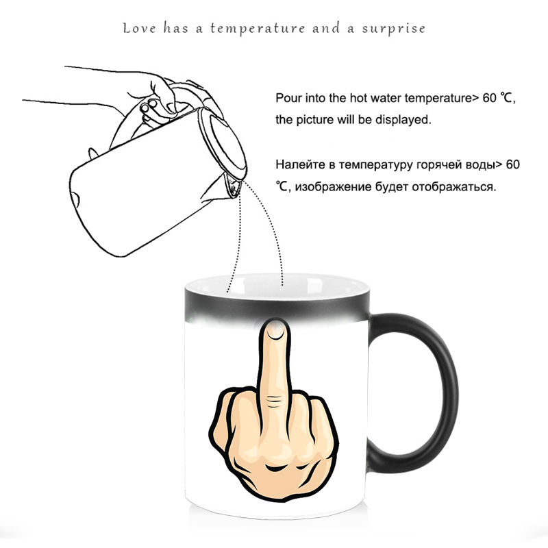 Funny Middle Finger Discolorat – обзор и цена Sublimation Mug White