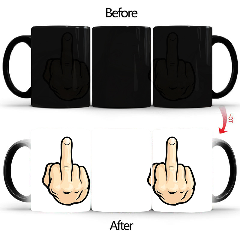 Funny Middle Finger Discolorat – обзор и цена Sublimation Mug White