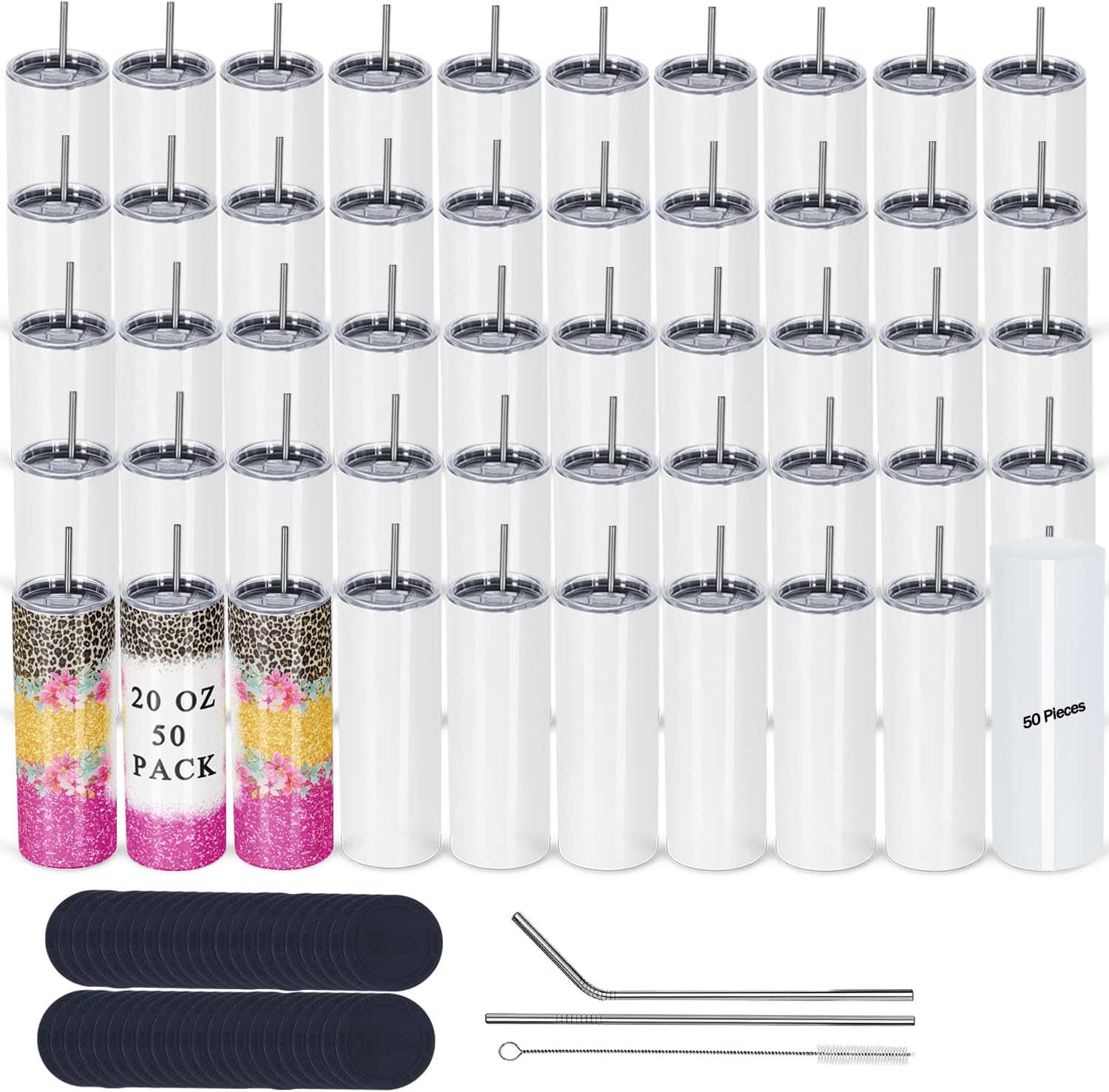 50 Pack Sublimation Tumblers B – обзор и цена Tumbler 20Oz White