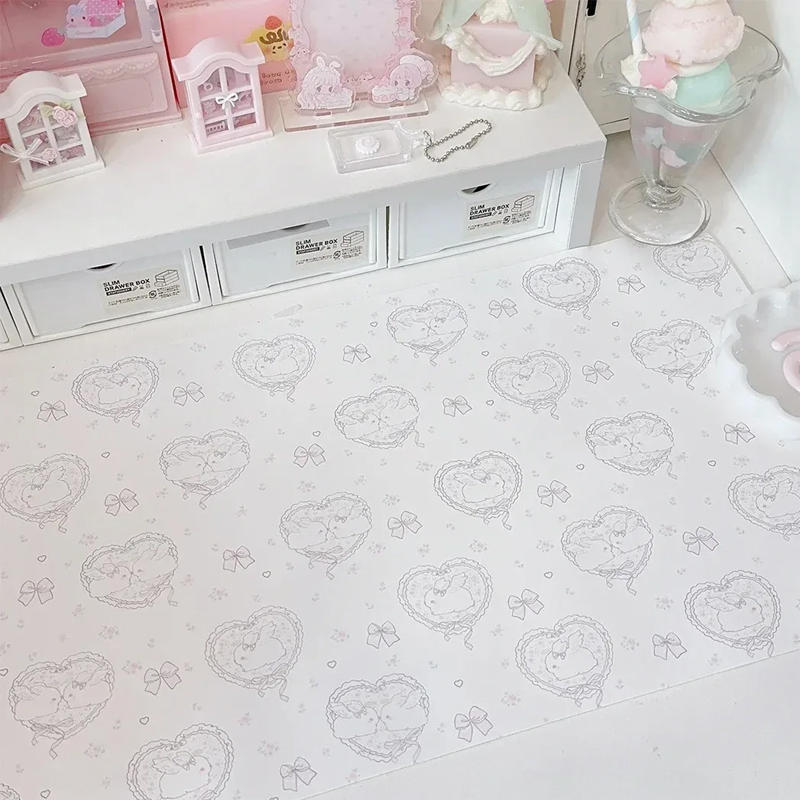 Kawaii Pink Rabbit PU Leather  – обзор и цена Mouse Pad Blank Sublimation