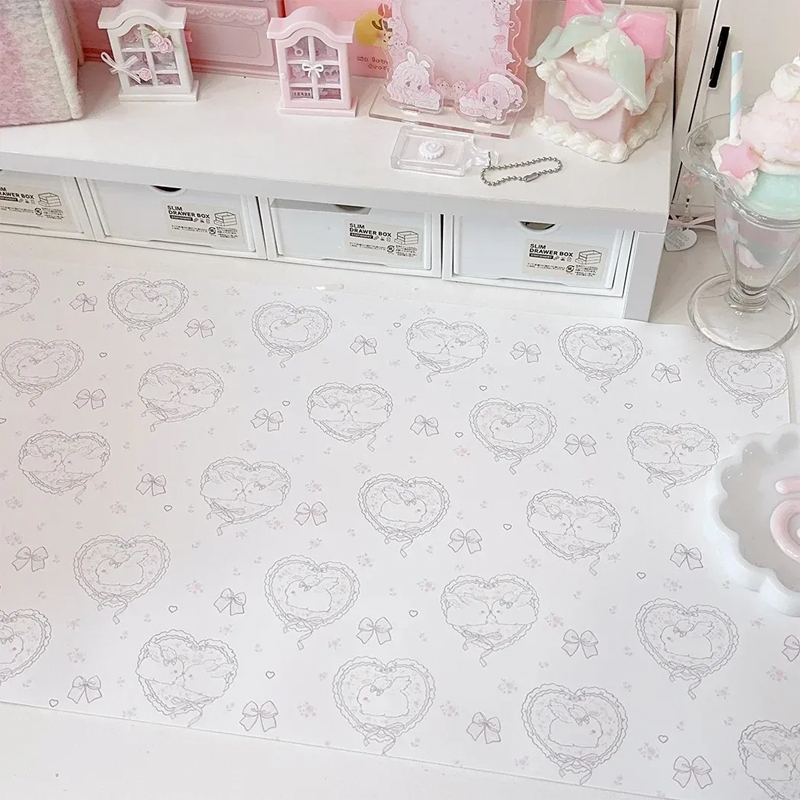 Kawaii Pink Rabbit PU Leather  – обзор и цена Mouse Pad Blank Sublimation