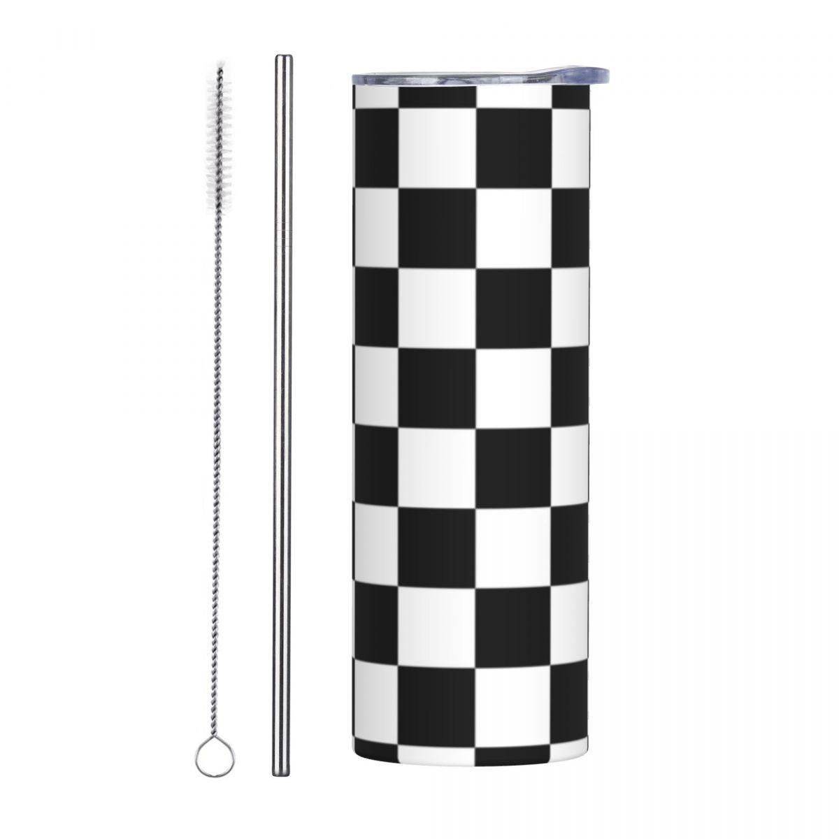 Black And White Checkerboard S – обзор и цена Tumbler 20Oz White