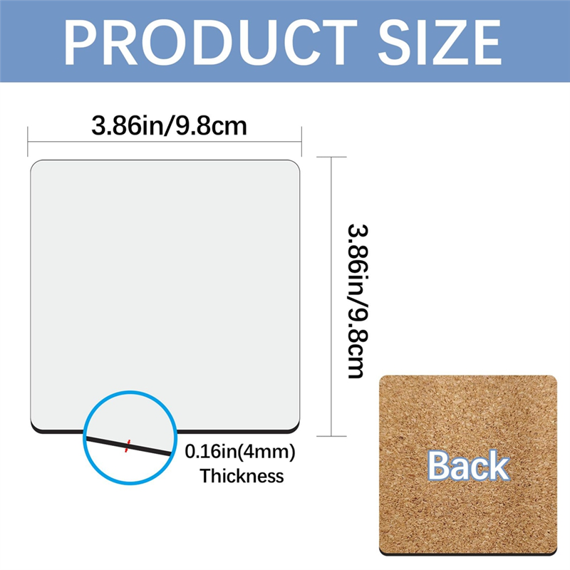 HGHO Sublimation Car Coasters  – обзор и цена Coaster Sublimation Blank