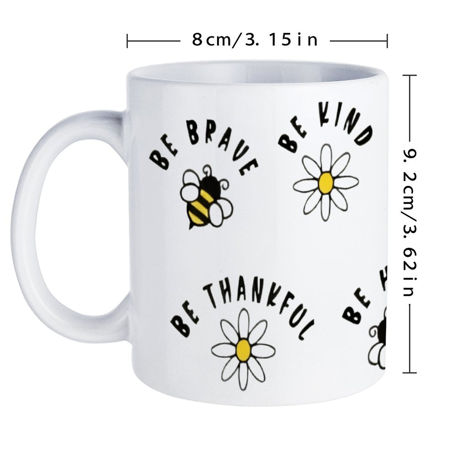 Four Stickers With Bees And Da – обзор и цена Sublimation Mug White