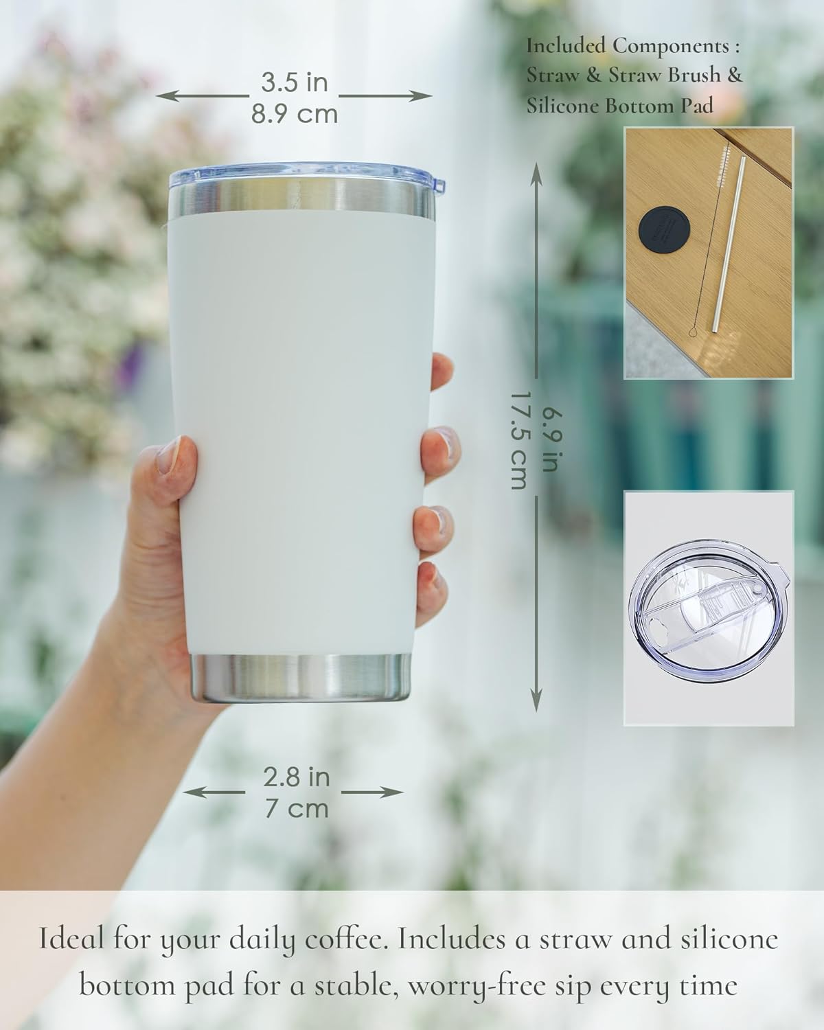 20oz Leakproof Travel Coffee T – обзор и цена Tumbler 20Oz White