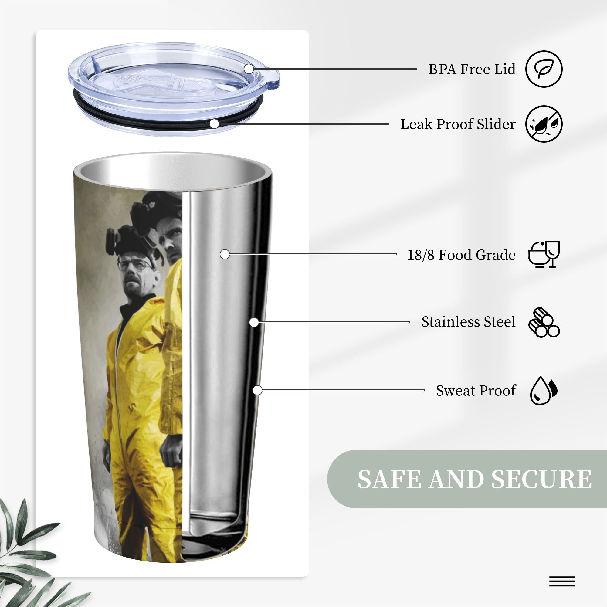 Breaking Bad Tumbler Vacuum In – обзор и цена Tumbler 20Oz White