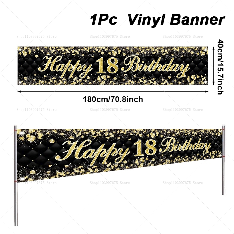 Happy 18th Birthday Banner Dec – обзор и цена Yard Sign Blank