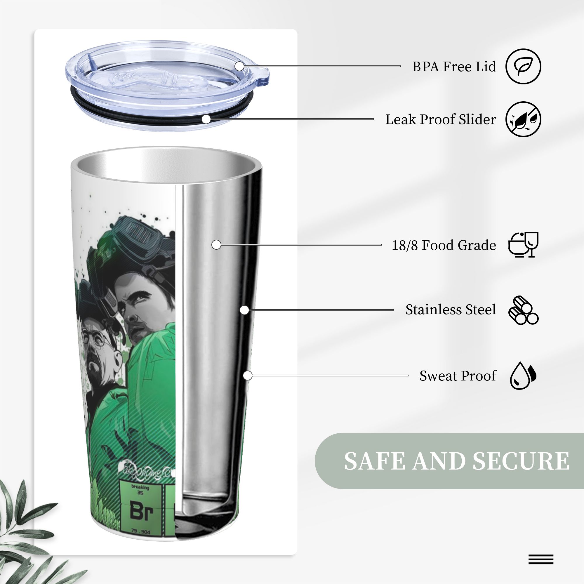 Breaking Bad Walter White Tumb – обзор и цена Tumbler 20Oz White