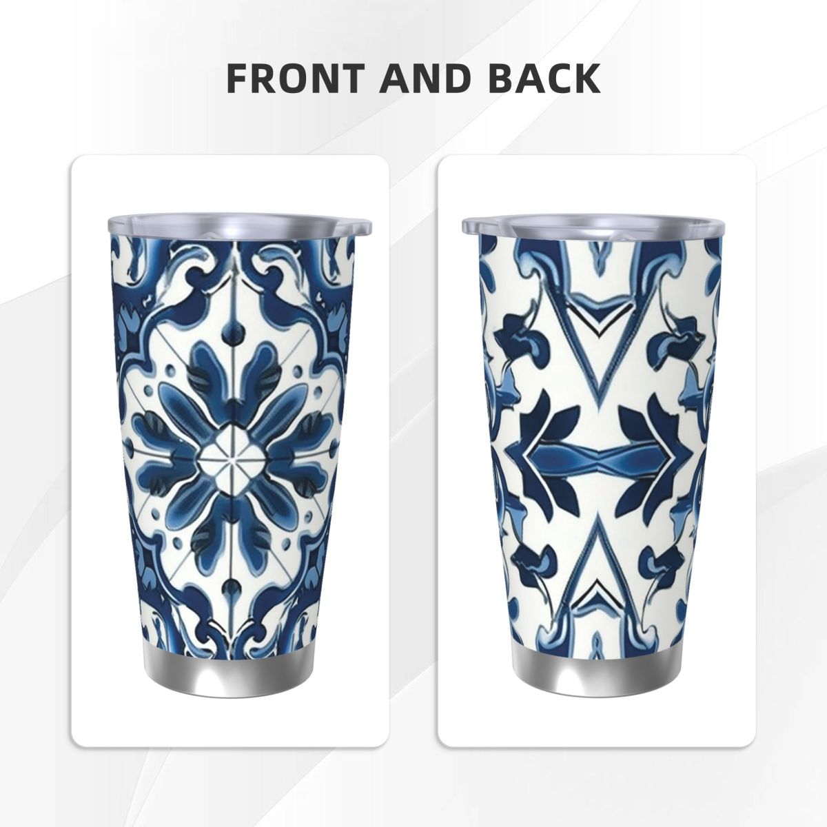Blue And White Majolica Patter – обзор и цена Tumbler 20Oz White