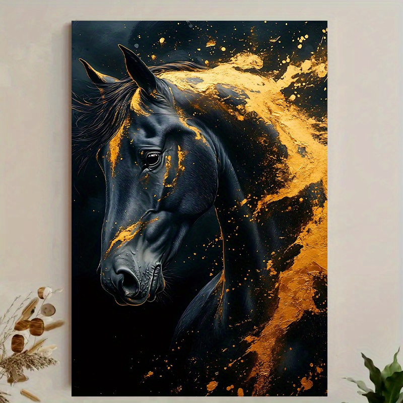 1pc Elegant Black Horse Canvas – обзор и цена Canvas Wrap Ready