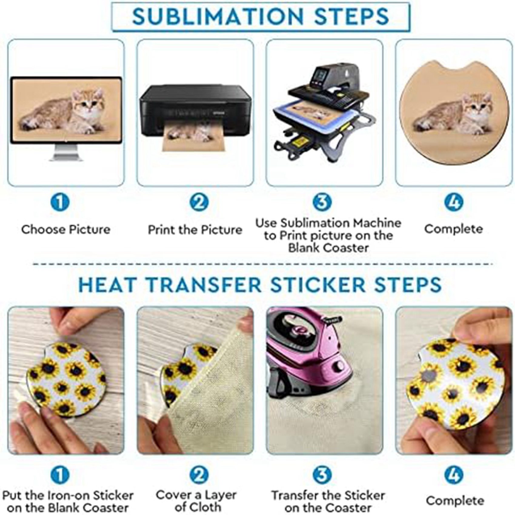 F-F 40PCS Square Sublimation B – обзор и цена Coaster Sublimation Blank