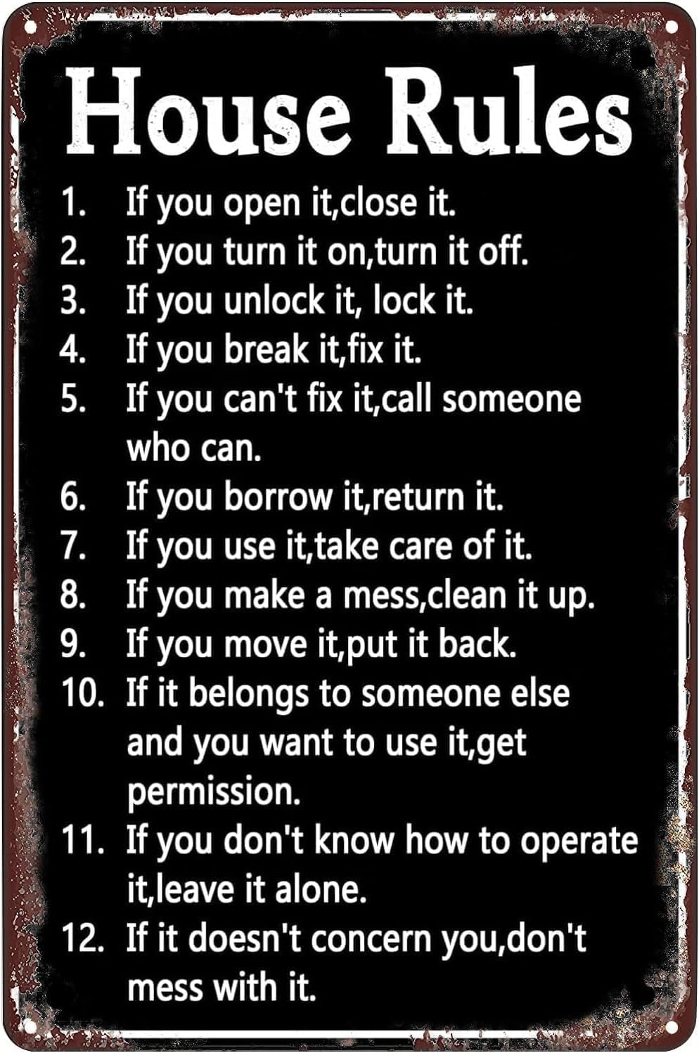 House Rules Vintage Metal Sign – обзор и цена Yard Sign Blank