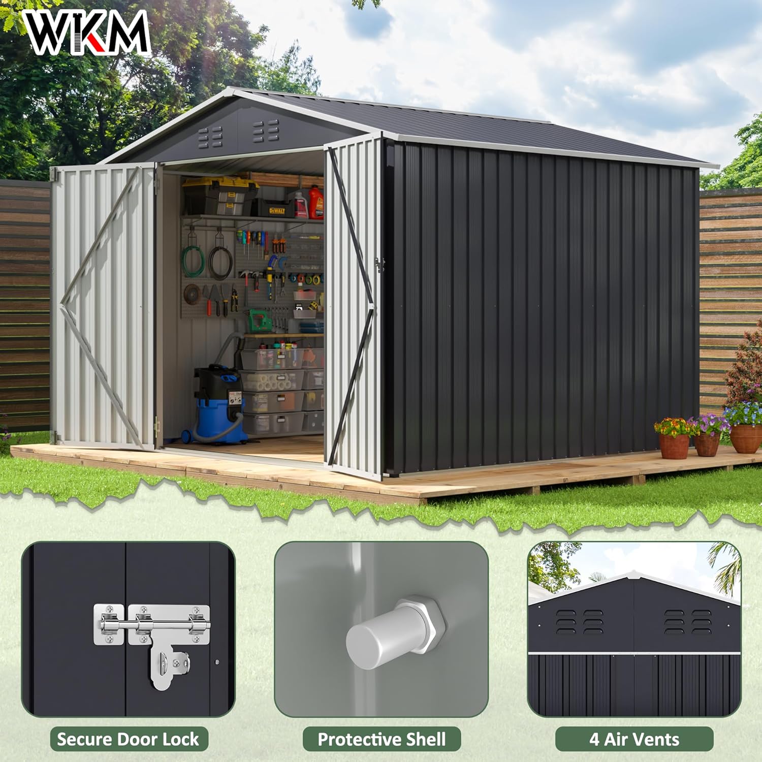8x8 FT Outdoor Storage Shed, U – обзор и цена Metal Photo Panel