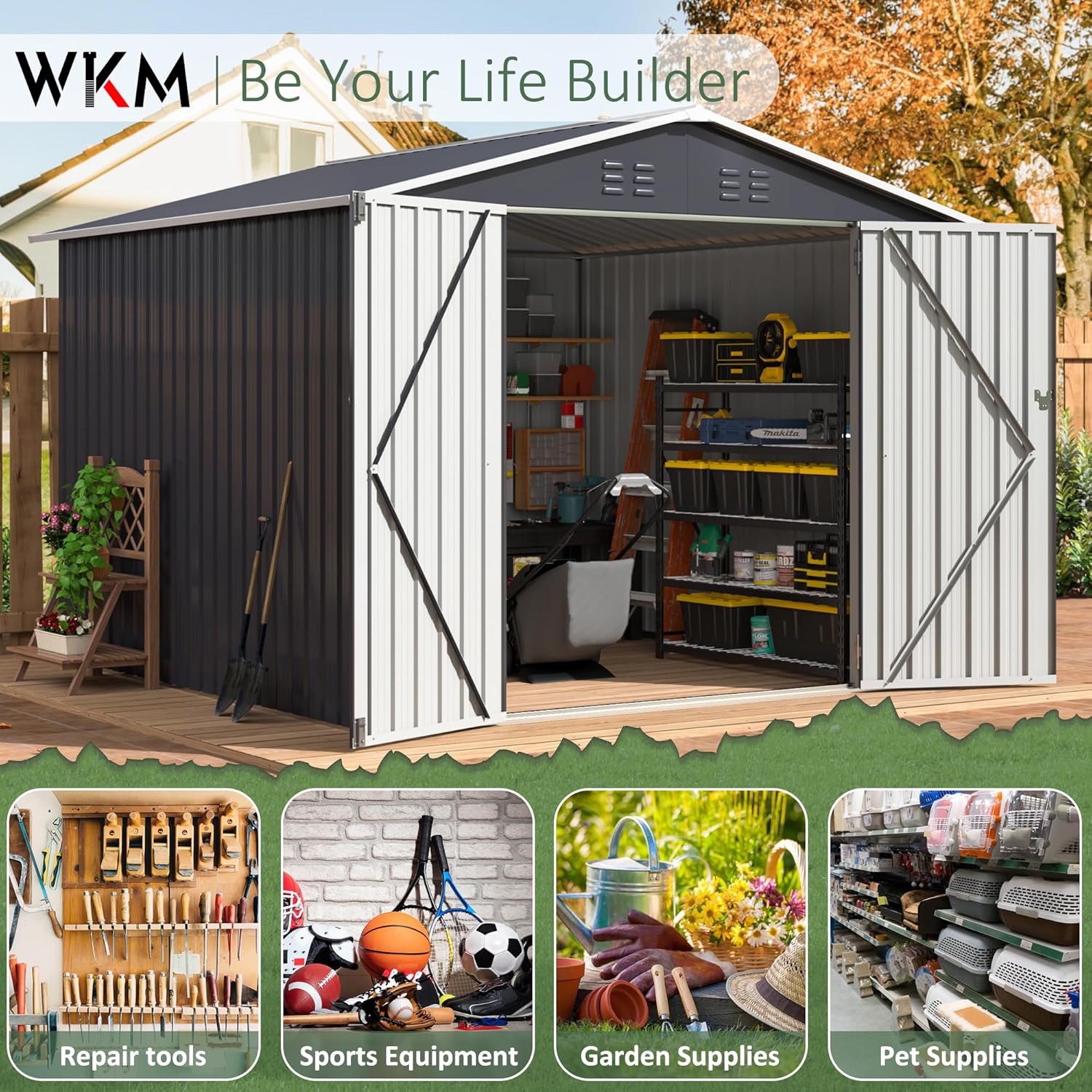 8x8 FT Outdoor Storage Shed, U – обзор и цена Metal Photo Panel